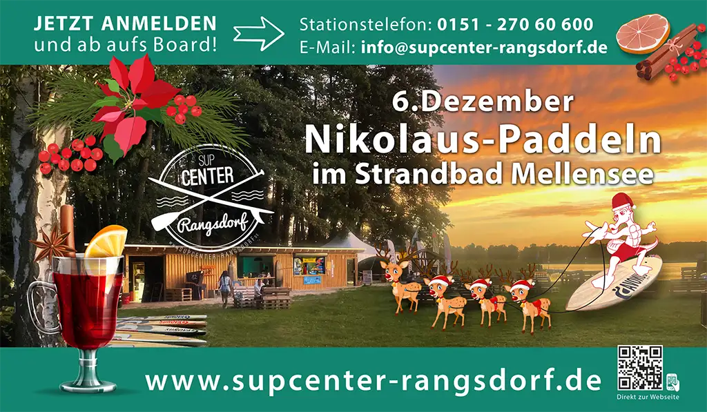 6. Dezember – Nikolaus-Paddeln im Strandbad Mellensee